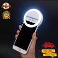 Portable & Rechargeable LED Selfie Circular Ring Light Lamp Clip-On Flash Light Camera Phone Selfie Light Best For Phones and Laptops. 