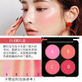 Blusher Plate Combination Contour Compact One Nude Makeup Natural Three-Dimensional Brightening Temperament Beginner Rouge Pink Combination Free Brush. 