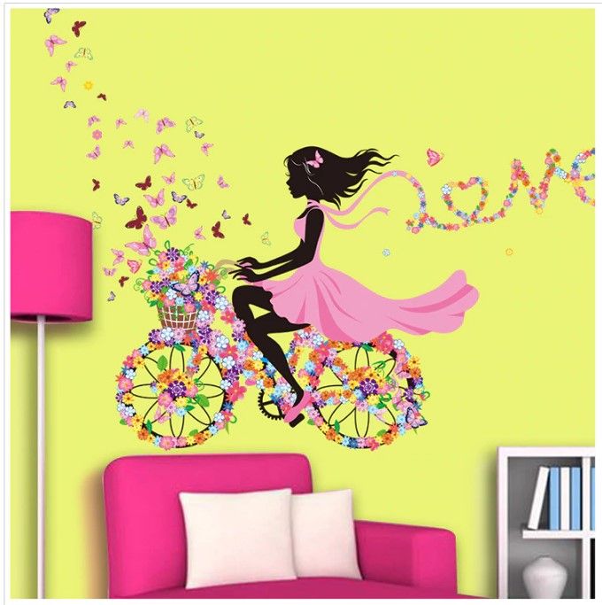 Buy%20More%20Cycle%20Girl%20with%20Wall%20decoration%20stickers%20room%20wallpaper%20bedroom%20nursery%20kids%20room%20Home%20decoration%20Wall%20Stickers%20-%20Image%204