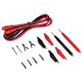 16Pcs Multimeter Test Probe Test Leads Kit Replace Test Wires Probes for Digital Multimeter Crocodile Clips U Type Probe. 