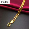Original 18k Pure Gold Men's Bracelet Boss Euro Coin Tank Flat Chain Bracelet. 