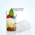 20Pcs 70ml Reusable Cylinder Dessert Cups Plastic Mini Yogurt Mousse Dessert Cup MJK. 