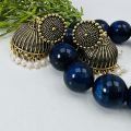 Black Gold Jimikki Earing Indian Jewelry Traditional Chandbali earings Jhumka Jhumki Dangle Earrings for Women, ear rings Perfect Gifts for Her. 