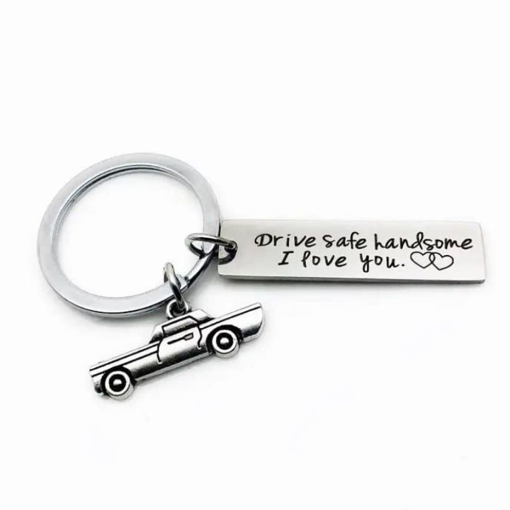 Key Tag Car Spring Hand engraved key chain / key tag for car | Daraz.lk