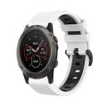For Garmin Fenix 5X 26mm Silicone Sports Two-Color Watch Band. 