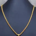 Singapore Fox Chain Necklace for Girls Boys Gold Plated 3mm Chain Jewelry 18 Inch 24 Inch. 