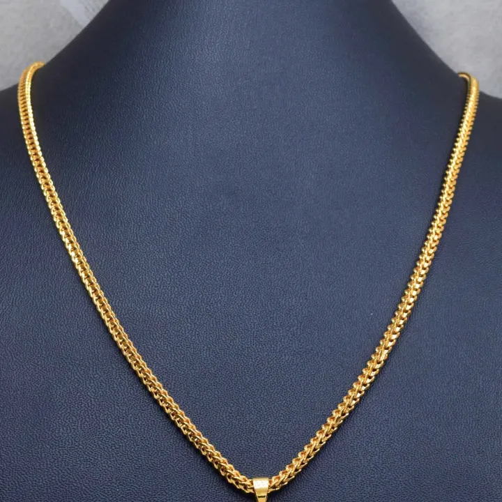Gold%20Plated%2018/24%20Inch%202.5mm%20Singapore%20square%20fox%20chain%20with%20OUT%20Pendant%20chain%20for%20women%20chain%20for%20men%20-%20Image%204