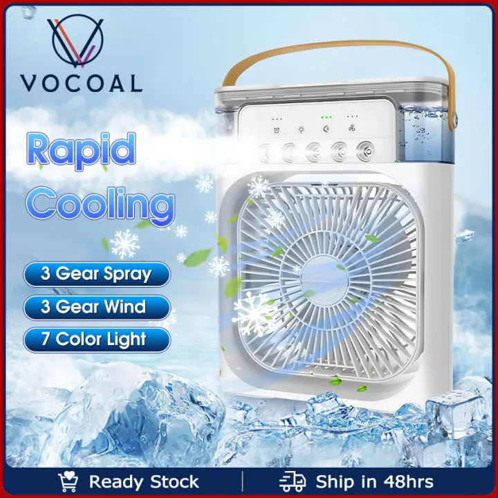 Vocoal%203%20In%201%20Desk%20Cooling%20Fan%20Spray%20Fan%20Quiet%20Cooling%20Air%203%20Gear%20Wind%20Adjustment%207%20Ambient%20Light%20Timer%20Mute%20USB%20Mini%20Portable%20Summer%20Fan%20Stand%20Fan%20Desktop%20Fan%20For%20Room%20Office%20-%20Image%202