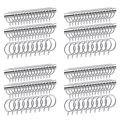 160 Pcs Metal Curtain Ring for Curtains and Poles,Dangling Sliding Eyelet Ring 32 mm Inner Diameter (Silver). 