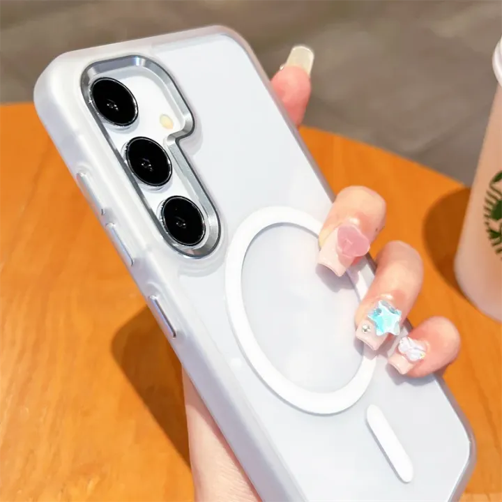 HD%20Clear%20Solid%20Armor%20Magnetic%20For%20Magsafe%20Candy%20Frame%20Case%20For%20Samsung%20Galaxy%20S24%20S24Plus%20S24Ultra%20Plus%20Ultra%20Shockproof%20Cover%20-%20Image%205