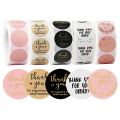 Thank You Stickers Small Business - 5 Rolls 2500 Pieces Thank You Stickers Labels for Bubble Mailers Packaging , 1 In. 