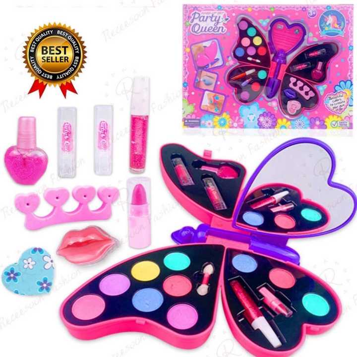 Frozen Kids Safe Pretend Play Toy Princess Girls Makeup Kids Cosmetics Make Up Set Washable Beauty Makeup Box Baby Gift Toys For Girls.