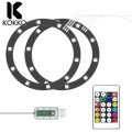 KOKKO Light Ring RGB LED Light With 8 Color 400 Effects Remote Control Decal Decoration Accessories Compatible For PS5/PS5 Slim Console. 
