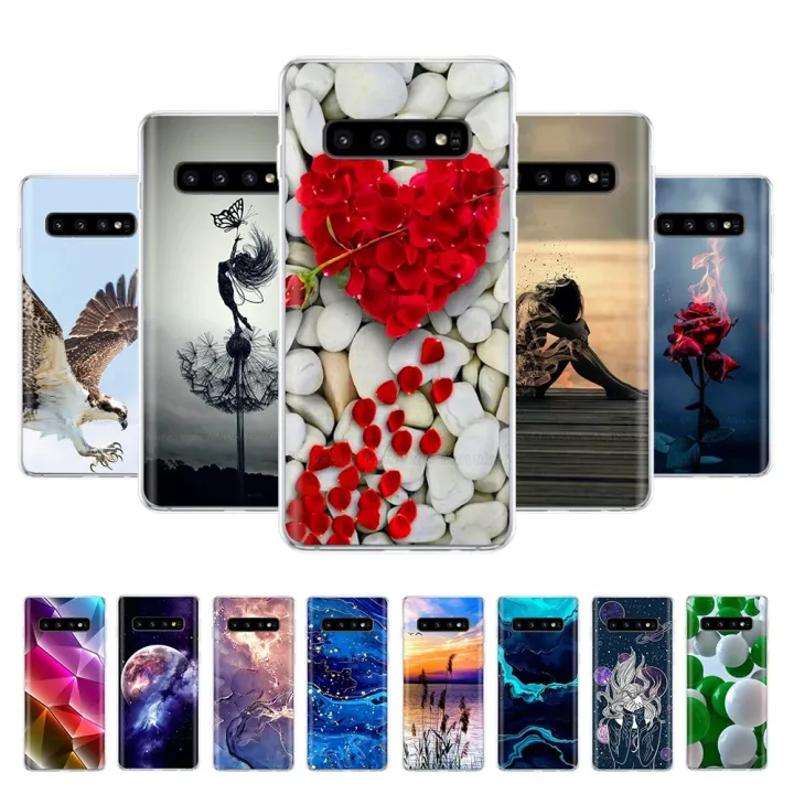 Case For Samsung Galaxy S10 Plus Case S10 S10e Soft Back Cover Case on For Samsung S10 S 10 S10+ Clear TPU Phone Cases