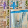 Window Door Curtain Beaded String Curtain Solid Color *2M Beaded Door Curtain Tassel Tassel Window Curtain Home Decor. 