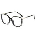 Large Frame Reading Glasses Vision Flat Lens Anti Blue Blue Blockers Artistic Design Flash  Glasses for Office Work Reading Fashion Accessory Eye Protection Far sighted Users. 