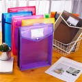 Waterproof Paper Storage Bag A4 File Organizer Portable Document Pouch Button Storage Bag Transparent File Folder Holder. 