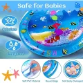 Baby Kids water play mat Inflatable Infant Tummy Time Playmat 3 6 9 12 Month New Born Boy and Girl.. 