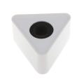 ABS Injection Molding Triangular Interview Mic Microphone Logo Flag Station Logo - White. 