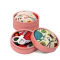 Home Travel Sewing Kit Box Circular Portable Mini Storage Box Needlework Threads Scissor Storage Boxes Set DIY Sewing Tool. 