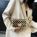 HSFUR Women Evening Clutch Bag Bridal Wedding Elegant Party Handmade clutch purse Womens Handbags Purses Hollow Out Metallic. 