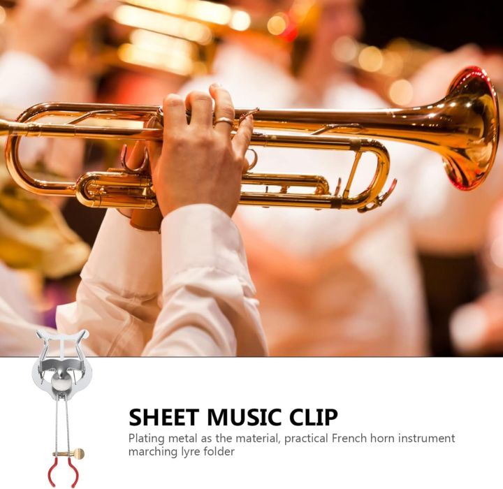 Trumpet%20Card%20Holder%20Marching%20Clamp-on%20Lyre%20Clamp%20Sheet%20Music%20Clip%20Stand%20Instrument%20Holder%20Trumpet%20Marching%20Lyre%20-%20Image%203