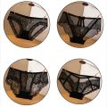 Lace Panties Transparent Panties For Women Hollow Low Waist Underwear Black Underpants Female. 