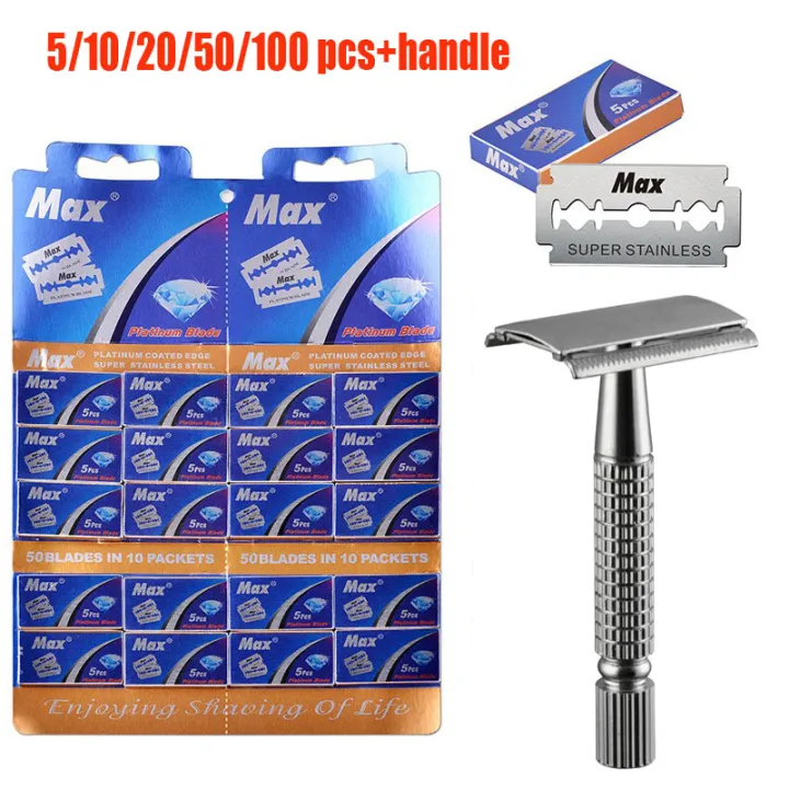 Vorix 2024 Safety Razor with Weighted Handle and 5 Double Edge Safety ...
