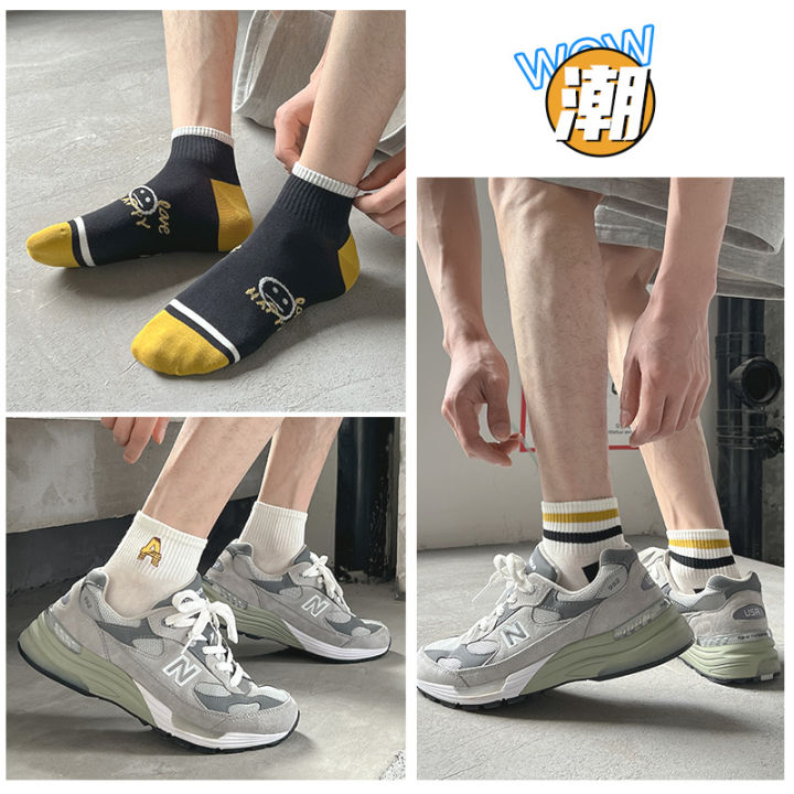 Boys%20Socks%20Pure%20Cotton%20All%20Cotton%20Stink%20Prevent%20Socks%20Junior%20High%20School%20Students%20Summer%20Sports%20Low-Cut%20Breathable%20Trendy%20Socks%20Thin%20-%20Image%203