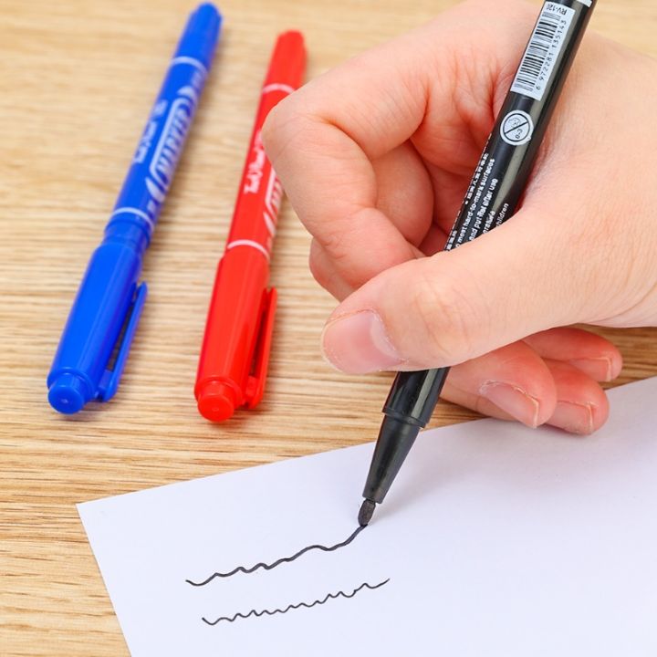 1PC%200.5/1mm%20Double-headed%20Marker%20Oil%20Based%20Permanent%20Markers%20Waterproof%20Media%20Disc%20Dual%20Tip%20Pens%20School%20Office%20Stationery%20-%20Image%206