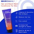 Environmanly Hair & Beard Wash for Men with Conditioner (200 ml) | Saw Palmetto Extract & Hydrolyzed Keratin helps to Minimize Damage & Hair Loss | Suitable for All Hair Types(FROMC INDIA)JEZ. 