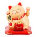 Solar Maneki Neko Lucky Cat Welcome Chinese Lucky Cat Wave Blessings Lucky Cat Pattern Home Decoration Car Interior Car Accessories Gift. 