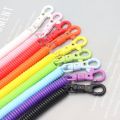 Spring Spiral Retractable Keyring Clips Spiral Stretch String Keyring Keychain Key Ring for Keys Nail Clippers. 
