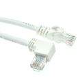 White Cat 6e RJ45 cable CAT6 8pin UTP Side Angled L Shape RJ45 Patch Cord Shape Ethernet Cable 6e Lan Short Cable Gigabit CAT6. 