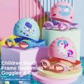 FG Children Swimming Goggles Swim Cap Set Cartoon Waterproof Anti Fog Swimming Glass Hat Diving Goggles. 