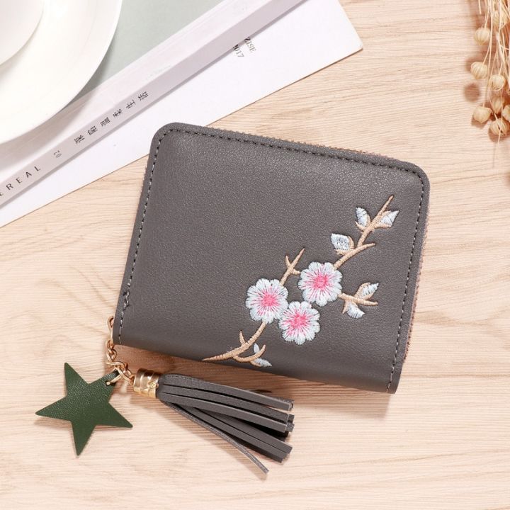 1PC Women Small Wallet Ladies Mini Tassel Wallet Cute Girl Short Zipper Lovely Pu Leather  Purse Female Hand Wallet Purse