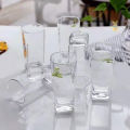 6Pcs Water Glasses Square Base Drinking Glass Set (Red Cherry). 