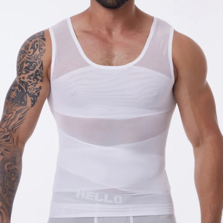 Compression%20Shirt%20for%20Men%20Slimming%20Undershirt%20Body%20Shaper%20Tank%20Top%20Gynomastica%20Sleeveless%20Shapewear%20Vest%20Mesh%20Cross%20Suit%203XL%20-%20Image%207