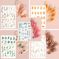 【ALLGOOD】3D Gradient Marble Nails Stickers Coloring Bloom Manicure Decals Golden Wave Stripe Slider Foil DIY Nail Art Accessories. 