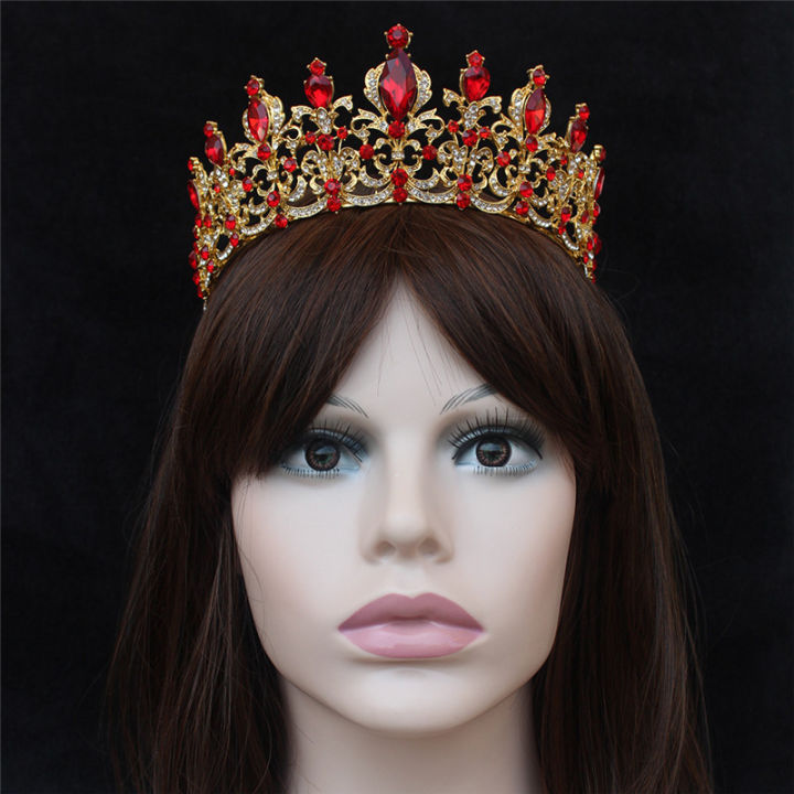 Mamojko%20Luxury%20Baroque%20Crystal%20Wedding%20Bridal%20Tiara%20Diamante%20Royal%20Blue%20Red%20Crown%20Pageant%20Prom%20Bride%20Hair%20Jewelry%20For%20Bridesmaid%20-%20Image%202