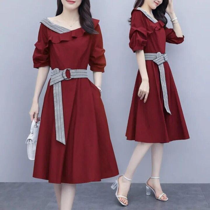 French Dress 2021 Summer Plus Size Female New Belly Slimming Ladies Skirt