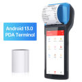 Handheld Android 13.0 POS PDA Terminal Support 1D 2D Barcode Scan 4G BT with 5.5 Inch Touchscreen 58mm Width Thermal Label Print. 