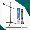 Microphone Stand  Basic Adjustable, Boom Height with Tripod Base, Up to 85.75 Inches - Black. 