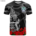 New Zealand Silver Fern Rugby Maori All Black Sport 3D Print Men T-Shirt Tops Tees Short Sleeve Milk Fiber Baby-Skin-Feeling. 