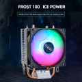 RGB CPU Cooler Radiator 2 Heat Pipe 9cm Cooler Fan Hydraulic Bearings Colorful Light Effect Computer Accessories for INTEL AMD. 