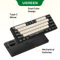 UGREEN Red Switch Mini Mechanical Keyboard Wired Mechanical Axis 61 Keys Single Zone for Desktop Laptop Windows Mac OS Gaming. 
