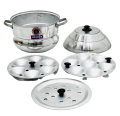 Aluminium Idli Steamer Cooker with 2 Idli Plates – 14 Cavity Idly Maker | South Indian Breakfast Cooker. 