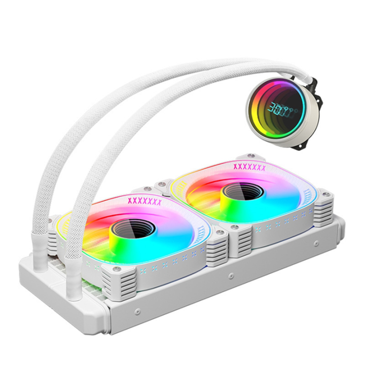 Pc Radiator Lcd Integrated Water-Cooled Digital Display CPU Radiator Argb Wireless Lens ...