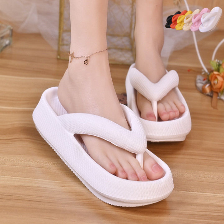 Thick-Soled%20White%20Flip-Flops%20High%20Heel%20Slippers%20Women's%20Summer%20Outdoor%20Slippers%20Soft%20Bottom%20Increase%20Muffin%20Lightweight%20Non-Slip%20Slippers%20-%20Image%204