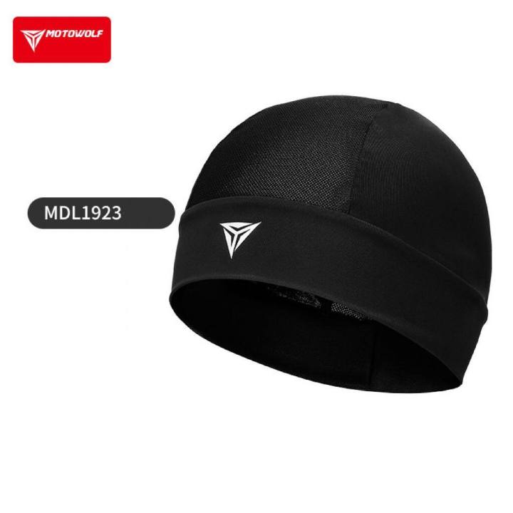 MOTOWOLF Skull Cap Skaf Head Cover Helmet Ice Silk Sarung Kepala Inner Head Buff Cover Balaclava Full MDL1922 Half MDL1923